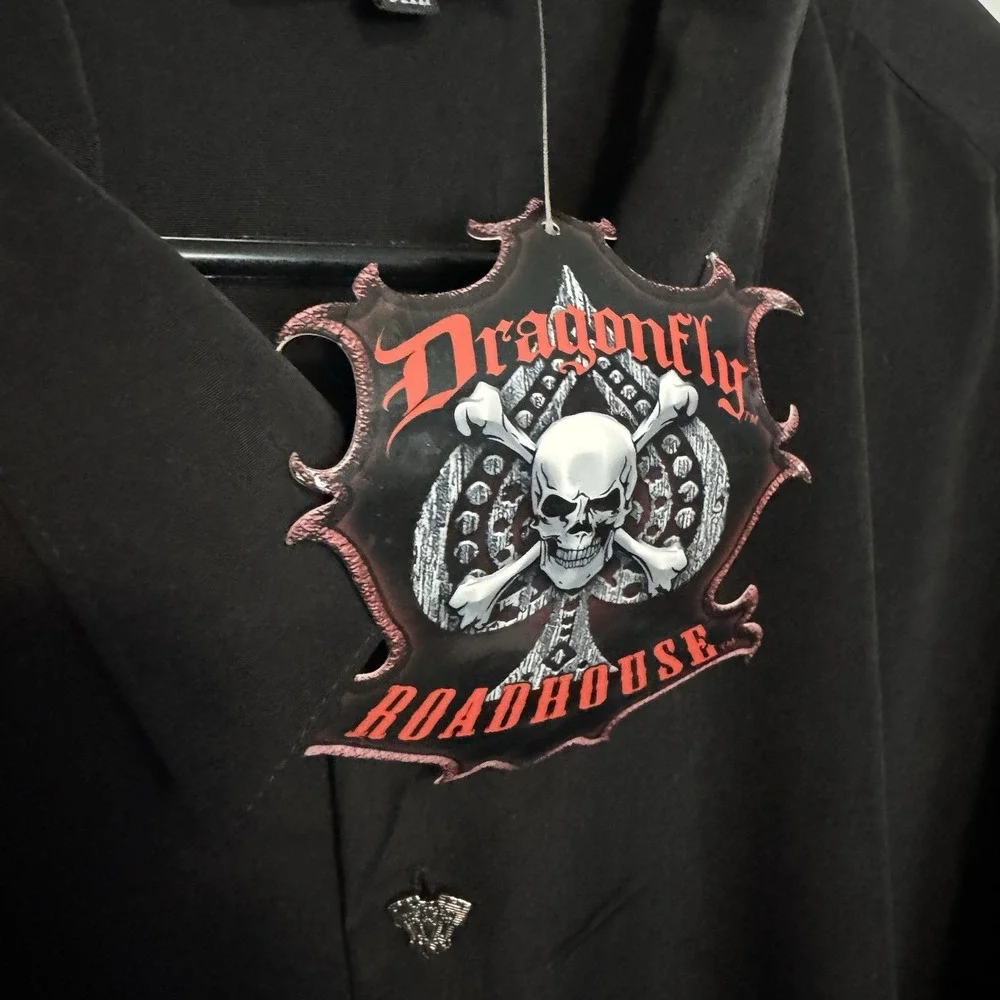Dragonfly Shirt Mens 5XL Black Roadhouse Eagle Motorcycle Biker Freedom to Ride